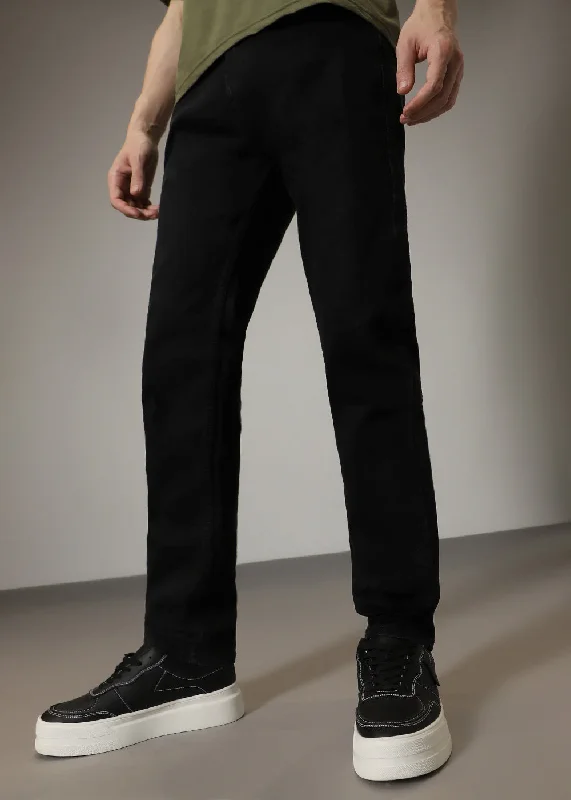 Simple Comfort Stylish Apparel Stylish Apparel Ebony Black Straight Fit Denim