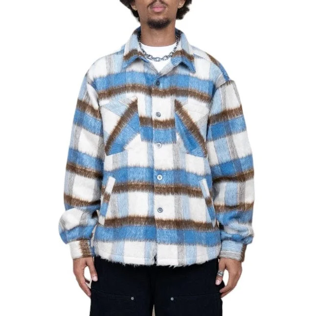 Eptm Side Slit Flannel (Blue/Brown) EP11684