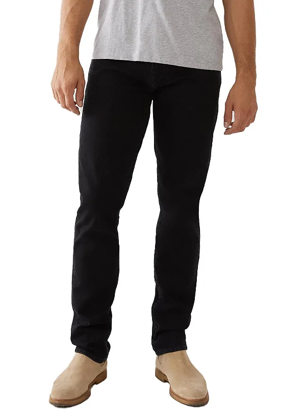 Geno Mens Mid-Rise Relaxed Slim Jeans