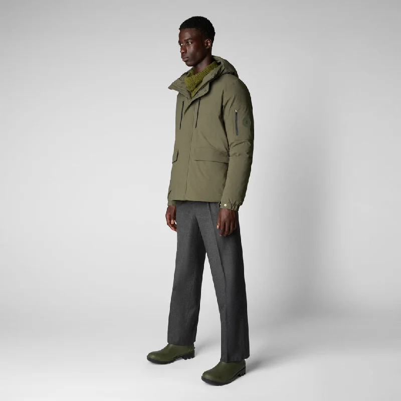 Men's Hiram Hooded Parka In Laurel Green