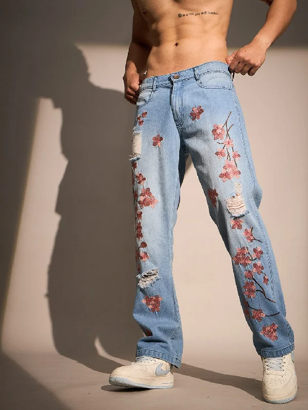 Urban Wear Timeless Style Timeless Style Ice Tint Cherry Blossom Straight Fit Denim