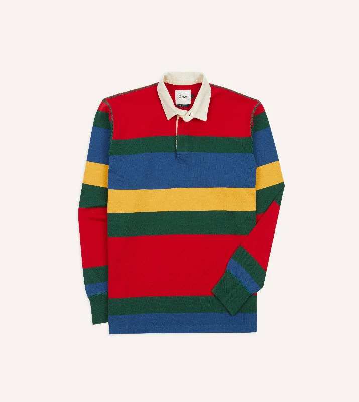 Multi Stripe Cotton Rugby Shirt