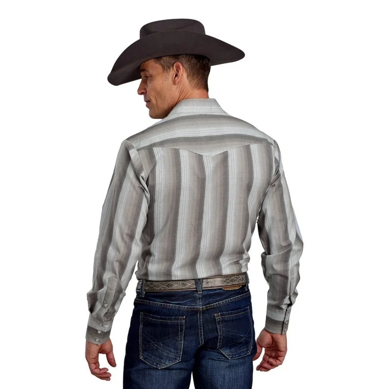 Stylish Looks Heavy Coats Heavy Coats Roper Western Shirt Mens Long Sleeve Stripe Gray 01-001-0174-0650 GY Stylish Looks Heavy Coats Heavy Coats Roper Western Shirt Mens Long Sleeve Stripe Gray 01-001-0174-0650 GY
