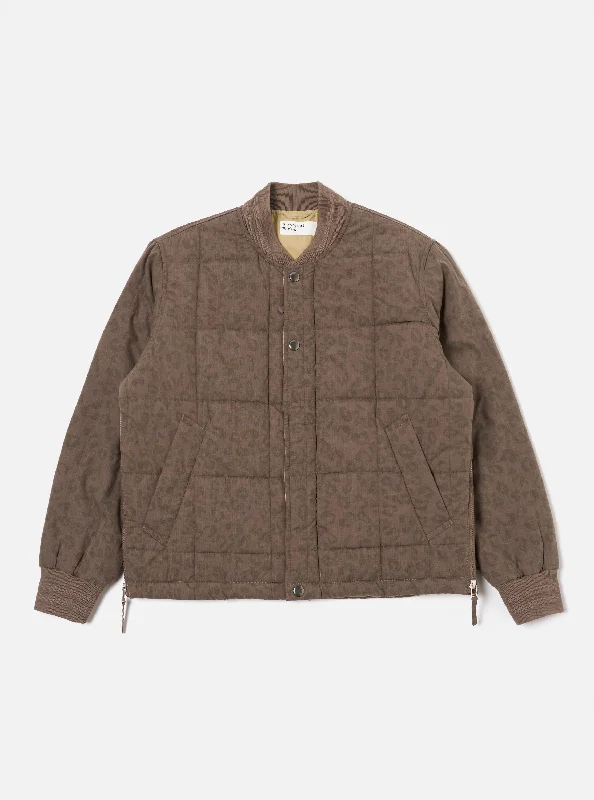 Universal Works Carlton Jacket in Sand Leopard Recycled Polytech