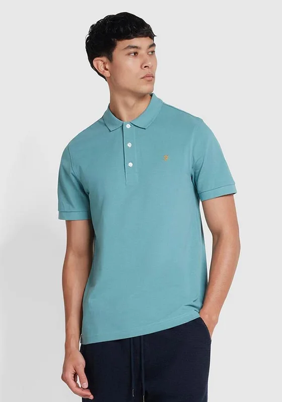 Farah Blanes Polo Shirt, Brook Blue