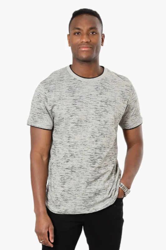 Urbanology Patterned Crewneck Tee - Grey