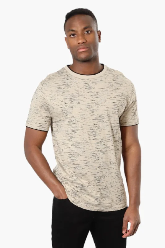 Urbanology Patterned Crewneck Tee - Beige