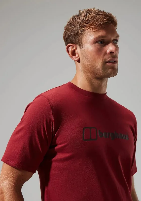 Berghaus Big Colour Logo T-Shirt, Dark Red