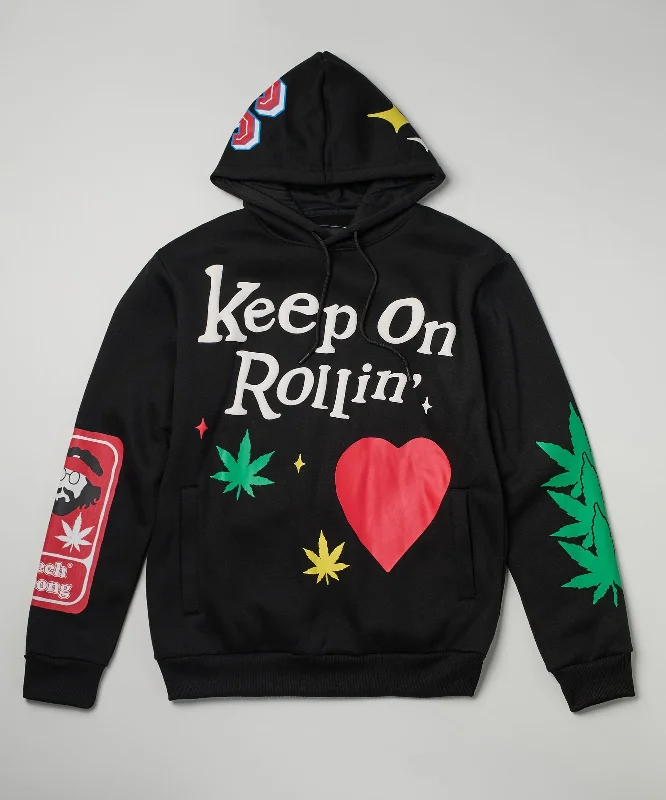 Cheech & Chong Keep On Rolling Hoodie - Black