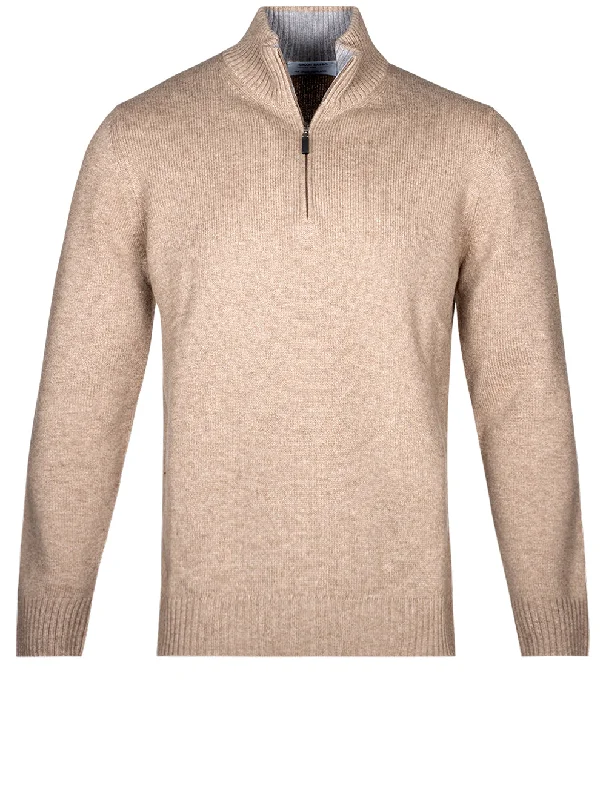 Half-Zip Jumper Beige