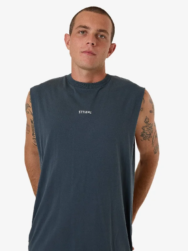 Minimal Thrills Merch Fit Muscle Tee - Dark Slate