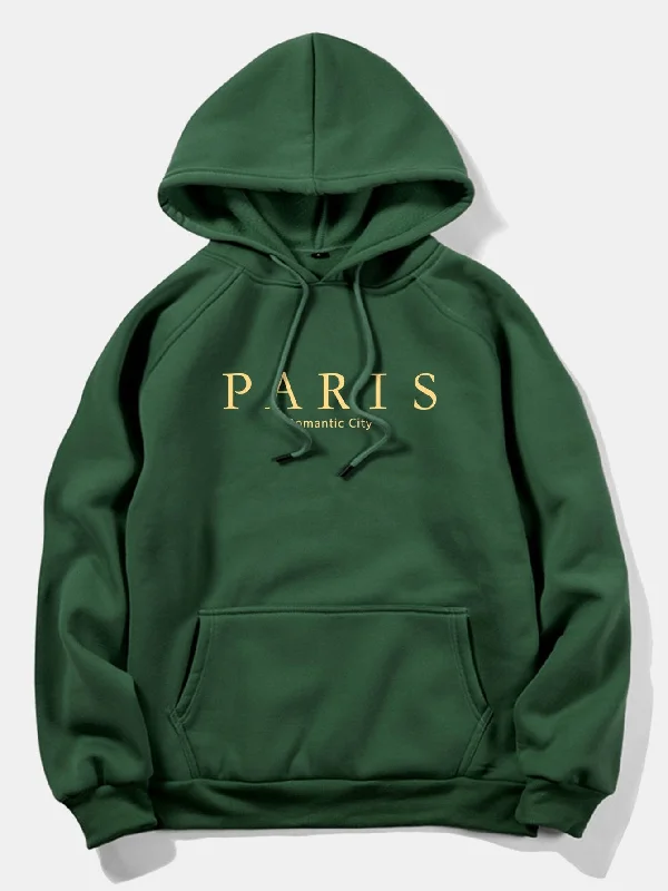 Paris Slogan Print Hoodie