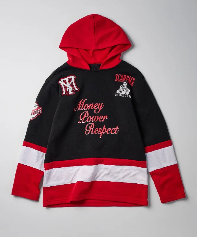 Plus Size Scarface Respect Hockey Fleece Hoodie