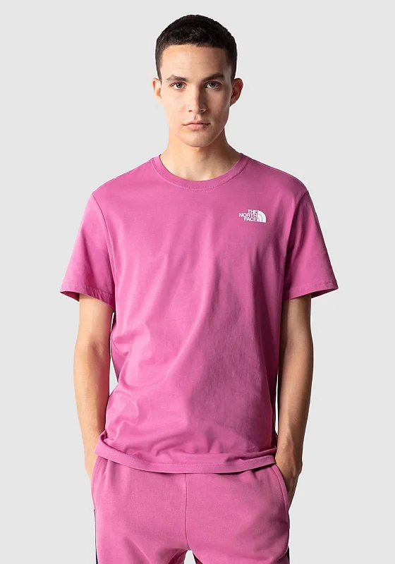 The North Face Mens Redbox T-Shirt, Red Violet