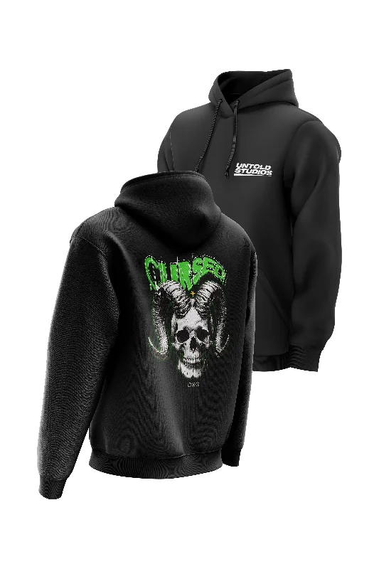 Untold Studios Gothic Cursed Skull Hoodie - Black